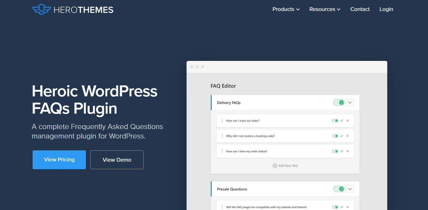 Heroic WordPress FAQ Plugin
