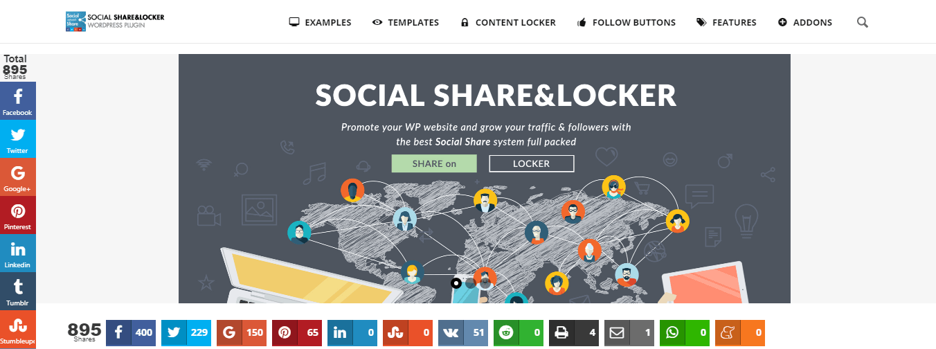 Social Share & Locker WordPress Plugin