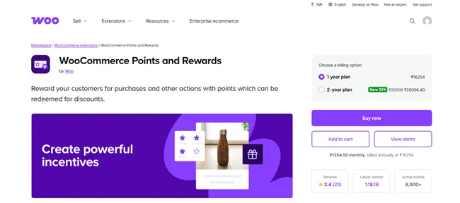 woocommerce points and rewards