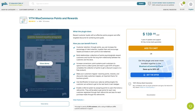 yith woocommerce points and rewards