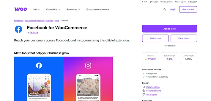 facebook for woocommerce