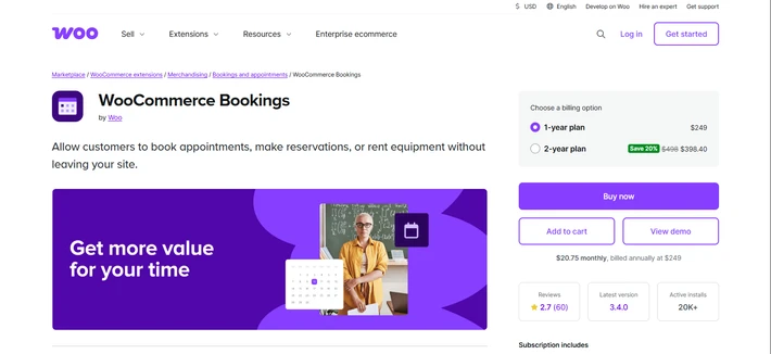 WooCommerce Bookings