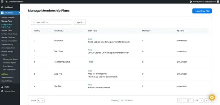 armember dashboard image