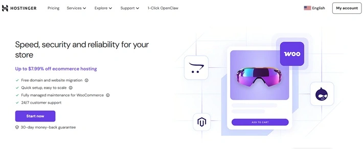 hostinger ecommerce site