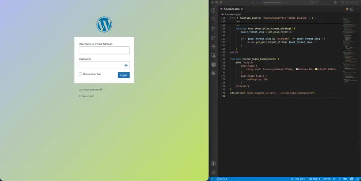 Login page with a soft gradient background