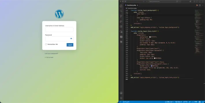 login form input style