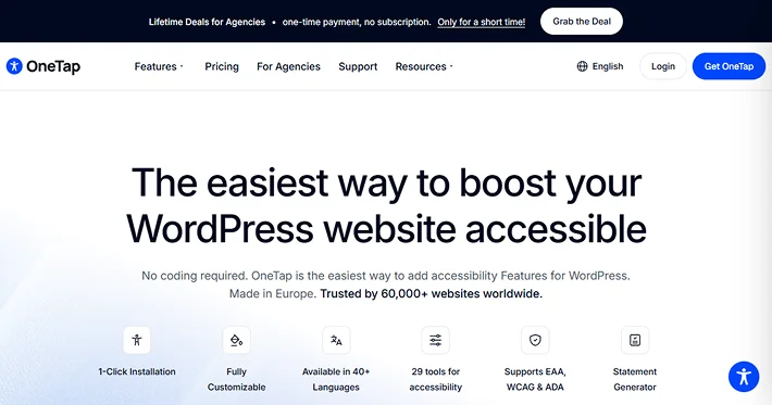 onetap accessibility