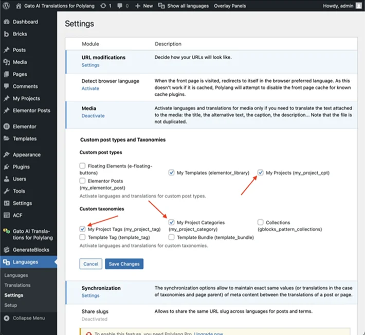 custom post types